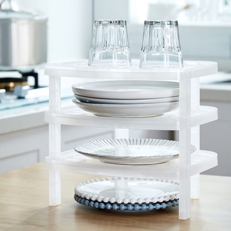 

4 PCS Stackable Kitchen Tableware Rack Cabinet Rack Tableware Drying Rack