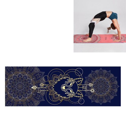 

Portable Printed Non-slip Environmental Protection Yoga Mat Drape, Size: 185 x 63cm(Saint Golden Wolf)