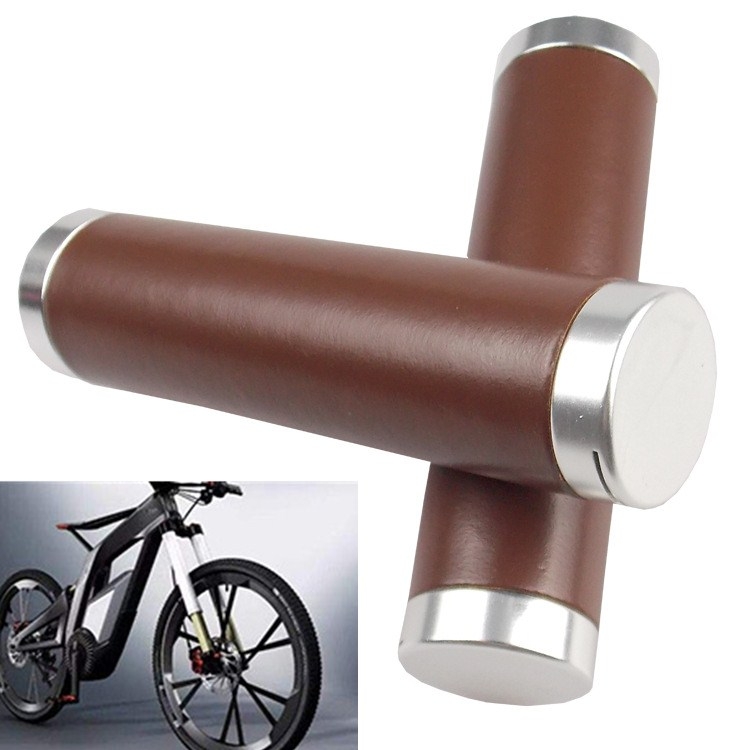 

Retro Bicycle Leather Grip Cover Mountain Bike Comfortable Cowhide Grip Cover, Colour: HG005B Exquisite