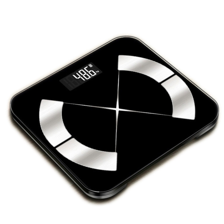 

BT952 Black Bluetooth Home Electronic Weight Scale Support APP & 16 Languages, Size: 29x26cm