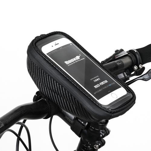 

Rhinowalk Hard Shell Handlebar Bag Touch Screen Phone Bag Mountain Bike Front Bag(Black)