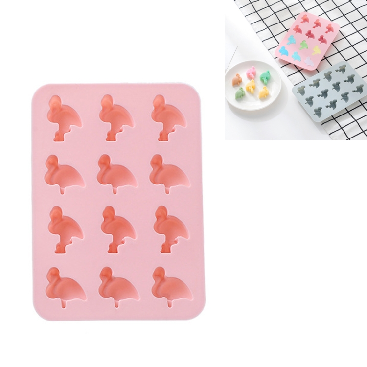 

6 PCS Flamingo Silicone Ice Tray Mold DIY Chocolate Mold(Pink)