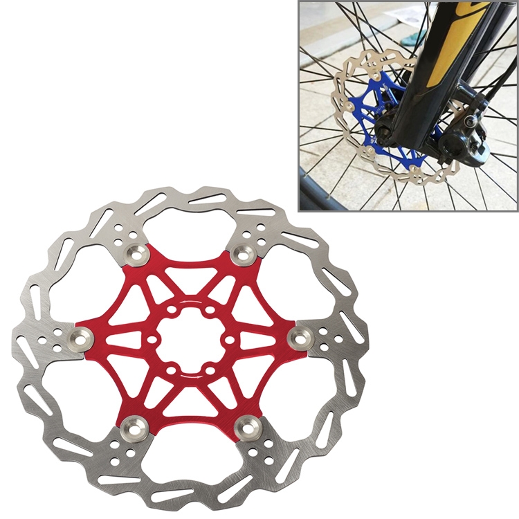 

SNAIL FD-01 Mountain Bike Floating Disc Bicycle Brake Pad Six Nail Brake Disc, Size:203mm, Color:Red