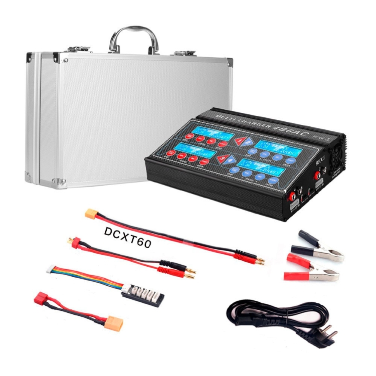 

HTRC 4B6AC 80W Lithium Battery Charger Four-way Smart Balance Charger, EU Plug