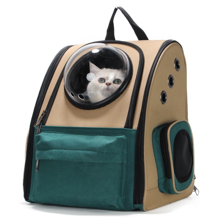 

Cat Outing Bag Dog Space Bag Portable Pet Backpack, Style:Vertical Section