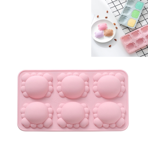 

6 PCS 3D Crab Silicone Fondant Cake Mold Chocolate Pudding Ice Cube Mold(Pink)