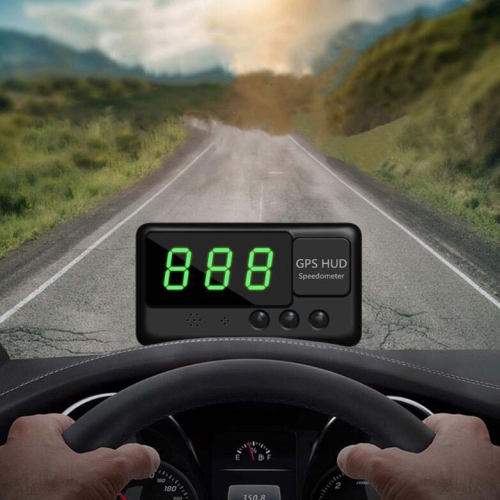 

Kingneed C60 3inch Car HUD Head-up Display Car Speed Meter Universal Projection GPS Satellite Speed Measurement(Black)