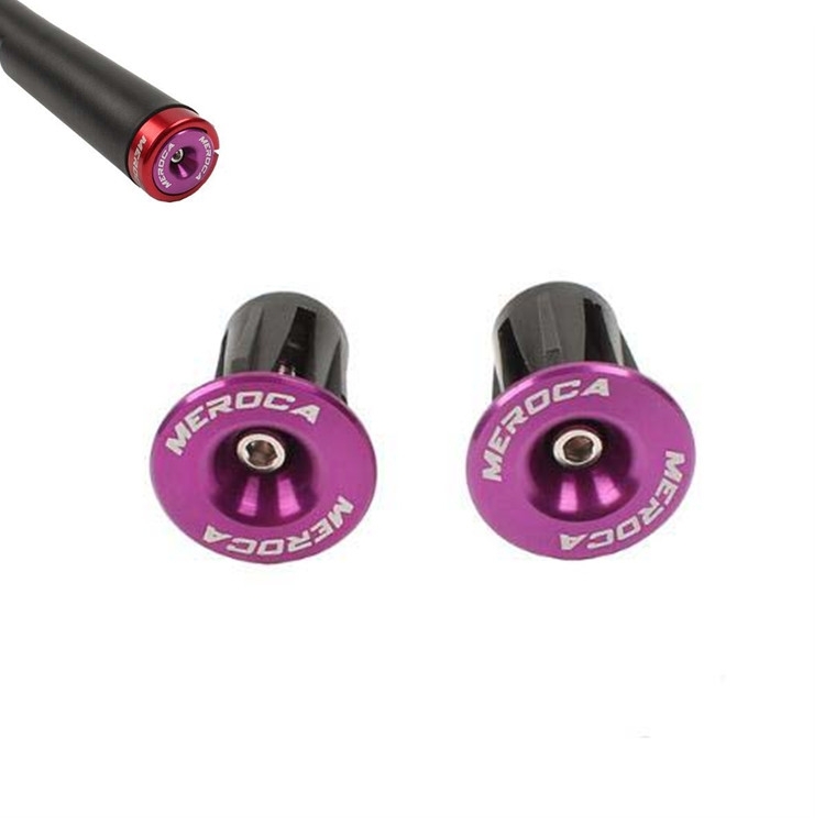 

8 PCS MEROCA Mountain Bike Expansion Lock Bar Plug Road Bike Bicycle Bar Plug End Cover, Color:Purple
