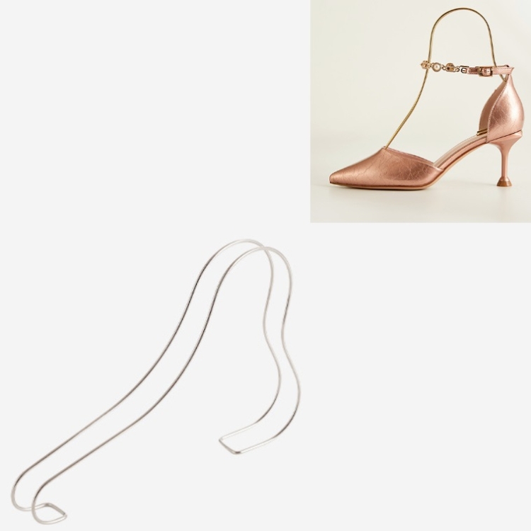 

3 PCS Stainless Steel High Heels Display Stand Metal Elastic Shoe Support Shoe Support Bracket, Colour: Silver