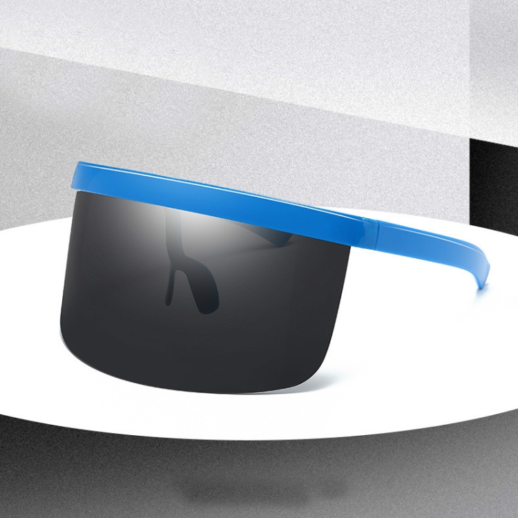 

Large Frame Full Protection Outdoor Boy & Girl Sunglasses UV-proof Baby Sunglasses, Frame color: Blue Frame Black&Gray
