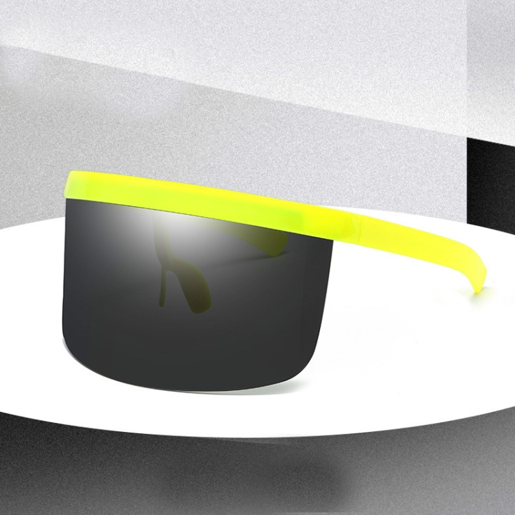 

Large Frame Full Protection Outdoor Boy & Girl Sunglasses UV-proof Baby Sunglasses, Frame color: Yellow Frame Black&Gray