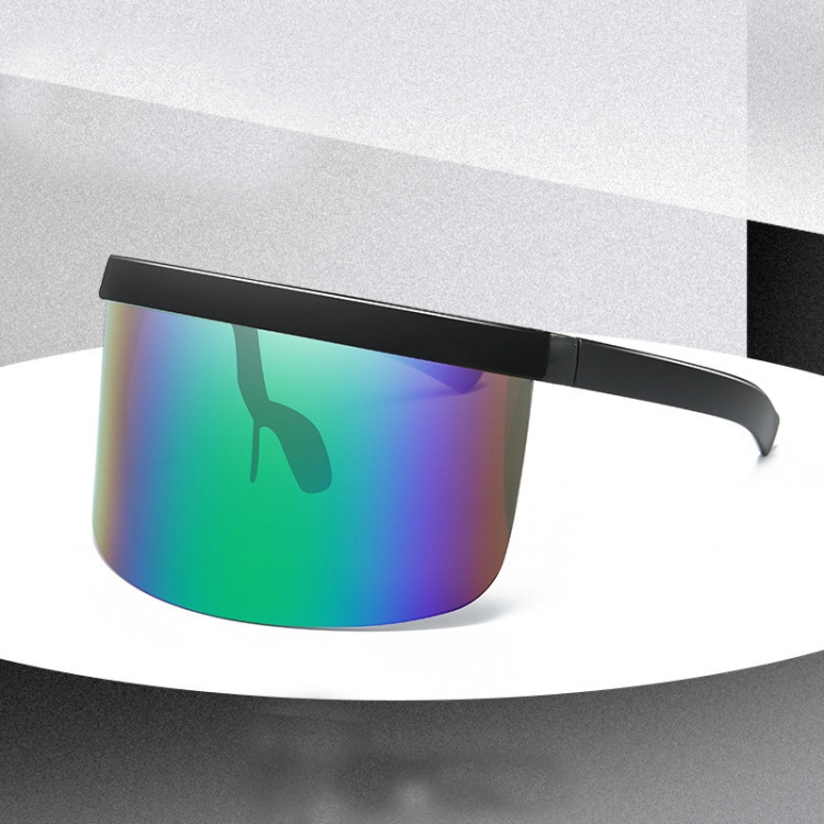 

Large Frame Full Protection Outdoor Boy & Girl Sunglasses UV-proof Baby Sunglasses, Frame color: Black Frame Green Film