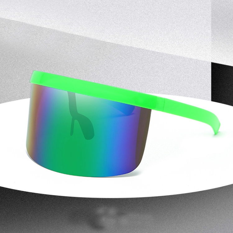 

Large Frame Full Protection Outdoor Boy & Girl Sunglasses UV-proof Baby Sunglasses, Frame color: Green Frame Green Film