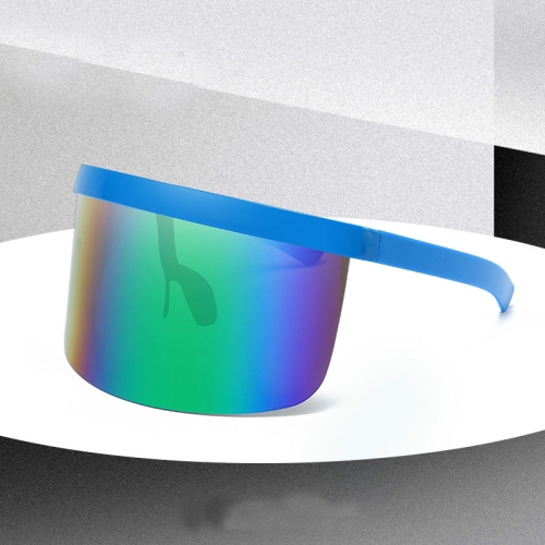 

Large Frame Full Protection Outdoor Boy & Girl Sunglasses UV-proof Baby Sunglasses, Frame color: Blue Frame Green Film