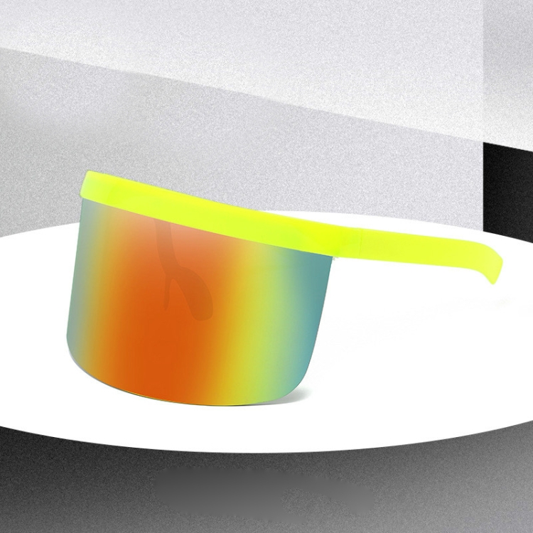 

Large Frame Full Protection Outdoor Boy & Girl Sunglasses UV-proof Baby Sunglasses, Frame color: Yellow Frame Rainbow Film