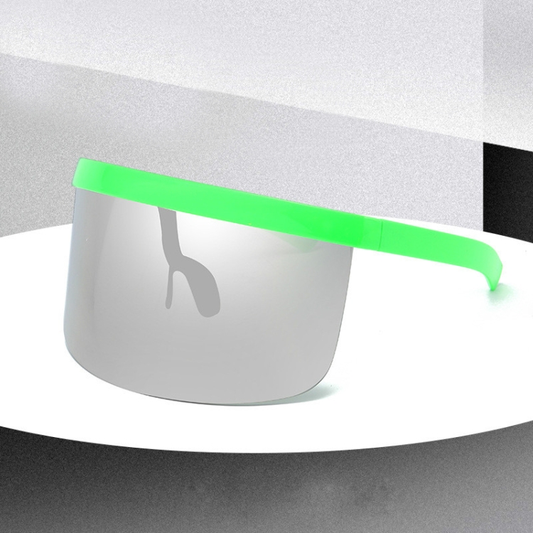 

Large Frame Full Protection Outdoor Boy & Girl Sunglasses UV-proof Baby Sunglasses, Frame color: Green Frame Mercury Film