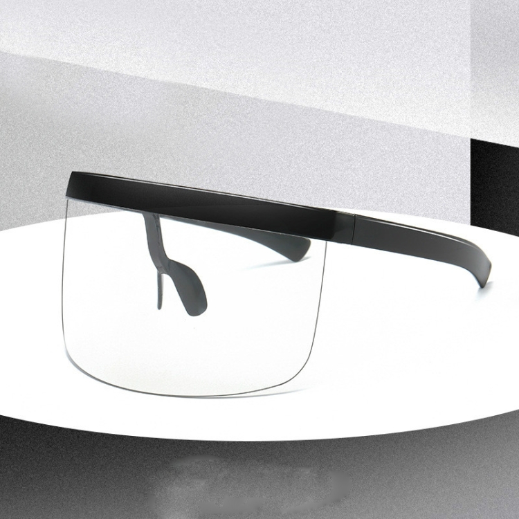 

Large Frame Full Protection Outdoor Boy & Girl Sunglasses UV-proof Baby Sunglasses, Frame color: Black Frame Transparent Film