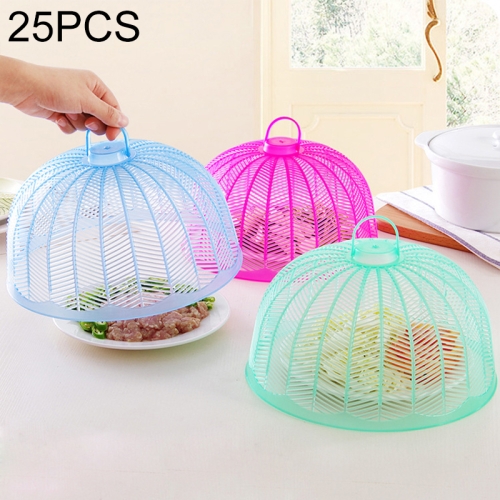 

25 PCS Plastic Anti-fly Mini Food Cover Table Top Dish Cover Random Colour Delivery