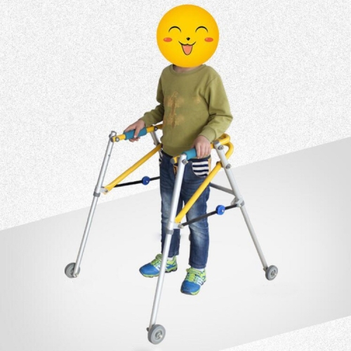 

Directional Four-wheel Walker With Cerebral Palsy Children Rehabilitation Training Equipment Walker Standing Frame, Specification: 4071 Extra Large(Foggy Silver)