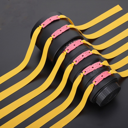 

10 PCS Long Pull Model Prey Flat Rubber Band Special Saspi Slingshot Accessories, Color:Thickness 0.75mm Orange Yellow