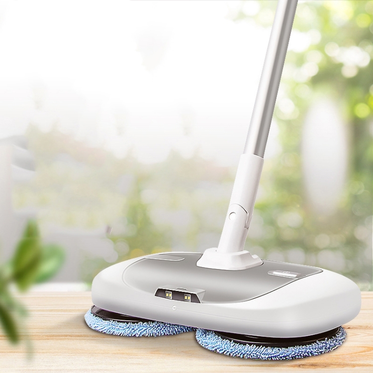

Cordless Electric Rotary Mop Floor Scrubber Household Handheld Water Spray Cleaning Multifunctional Mop UK Plug(White)