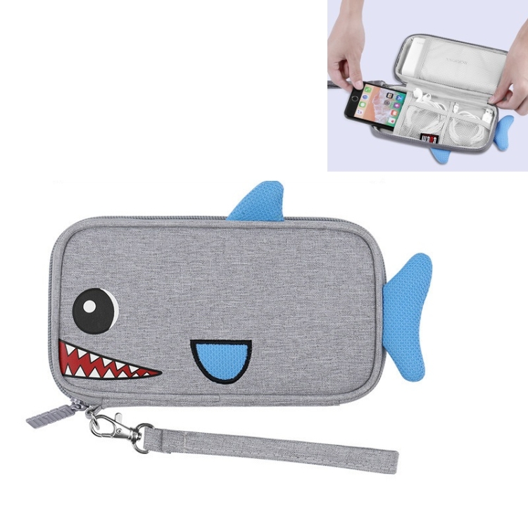 

BUBM Digital Electronic Product Data Cable Storage Bag(Small Shark)