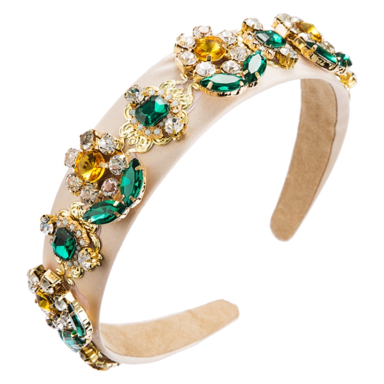 

Party Headband Female Personality Wild Fabric Sun Flower Inlaid Rhinestone Temperament Headband