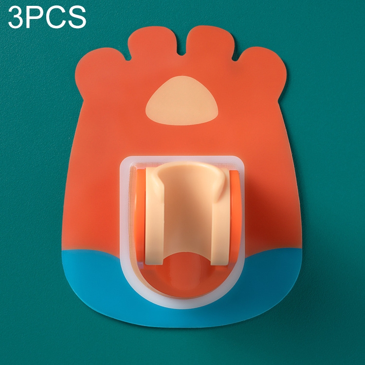 

3 PCS F599 Household Bathroom Universal Adjustment and Paste Type Powerful Seamless Shower Nozzle Bracket(Orange)
