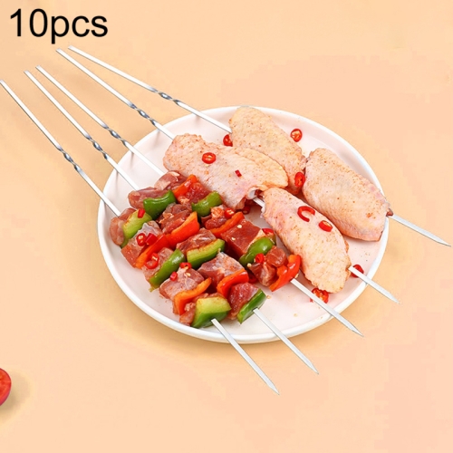 

3 Sets Metal Square Flat Barbecue Stick BBQ Skewers