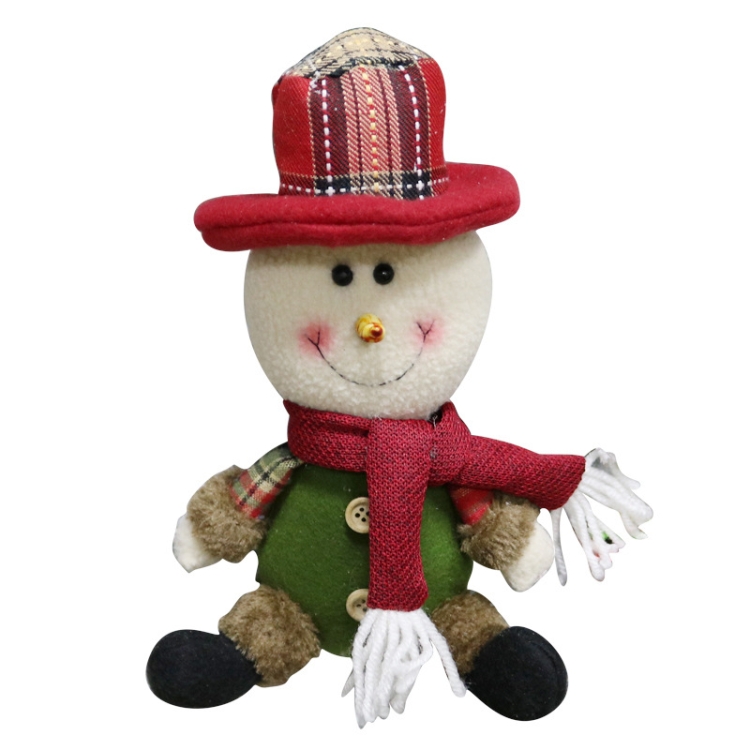 

3 PCS Santa Claus Snowman Doll pendant Christmas Decorations Christmas Ornaments Pendant Gifts, Style:Sitting(Snowman)
