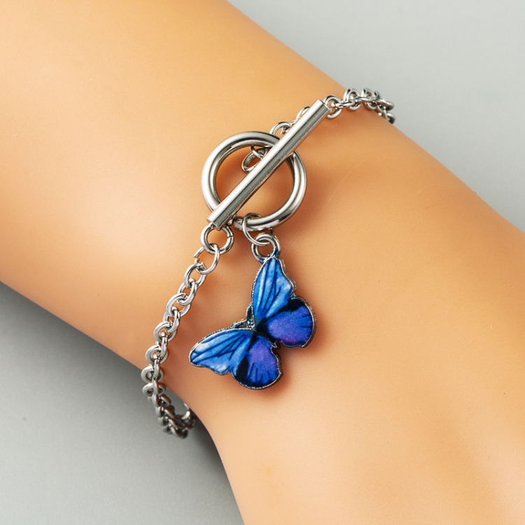 

3 PCS Fshion Bestie Couple Butterfly Bracelet(Purple)