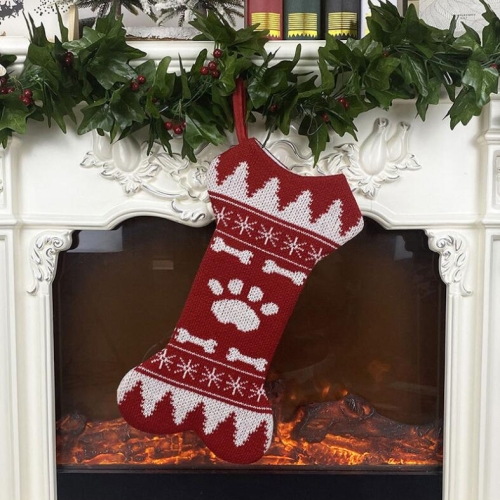 

Christmas Decorations Christmas Bone Socks Gift Bag Pendant(Dog Paw)