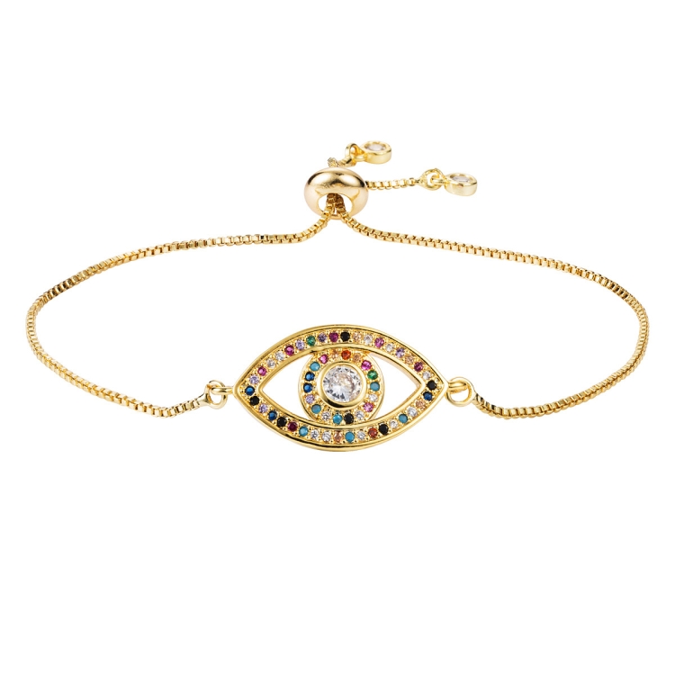 

Personality Copper Micro-inlaid Colorful Zircon Bracelet Ladies Eye Crystal Bracelet