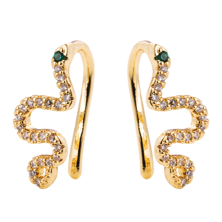 

Creative Snake Earrings Exaggerated Gold Earrings