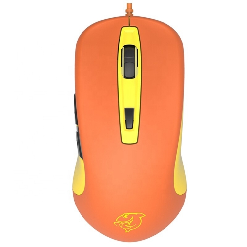 

Ajazz DMG110 10000 DPI Desktop Gaming RGB Illuminated Programmable Button Mouse, Cable Length: 1.6m(Orange)