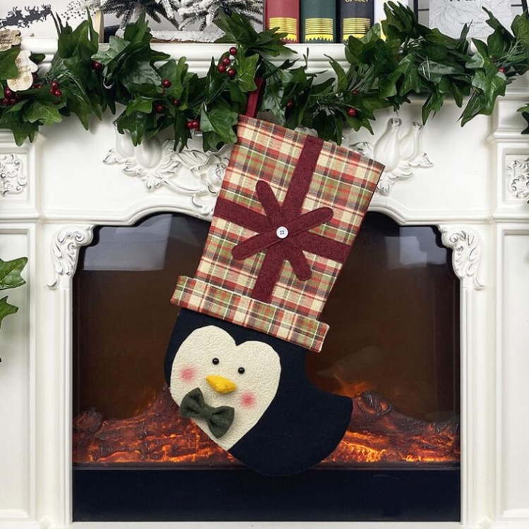 

Christmas Stocking Gift Bag Children Gift Bag Christmas Tree Decoration Pendant(Penguin)