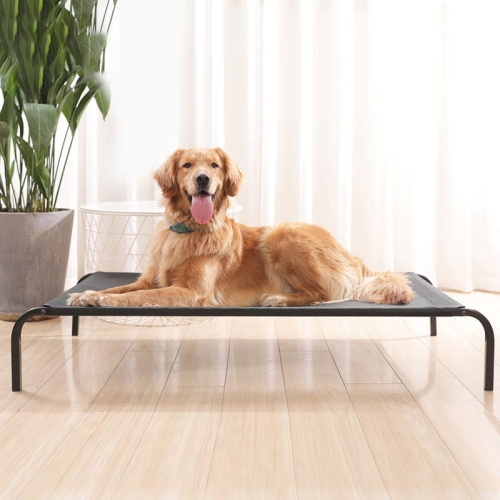 

Pet Bed Dog Steel Frame Bed Summer Pet Mat, Specification:Steel Frame+Mesh, Mesh Size:M 77x60x15cm