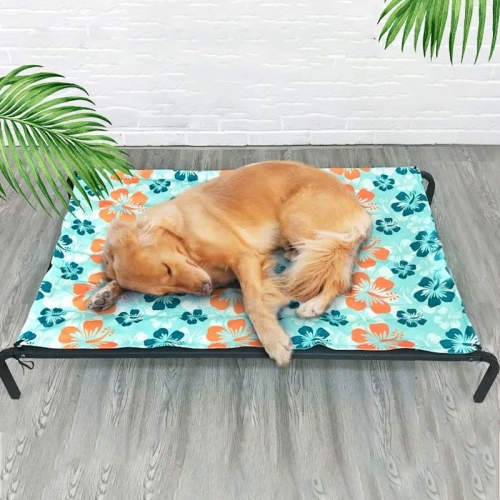 

Pet Bed Dog Steel Frame Bed Summer Pet Mat, Specification:Ice Pad+Mesh+Steel Frame, Mesh Size:M 77x60x15cm