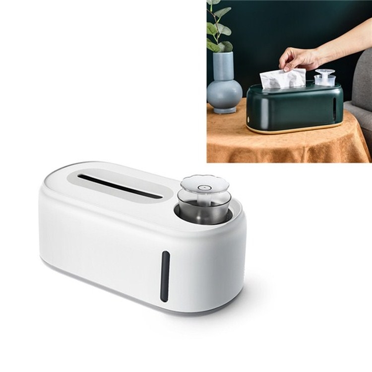 

Humidifying Tissue Box Creative Wet And Dry Tissue Box, Colour: Pure White Gray Bottom