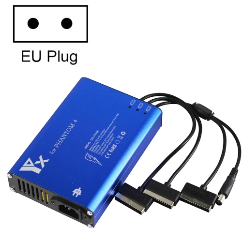 

For DJI Phantom 4 Pro Advanced+ Charger 4 in 1 Hub Intelligent Battery Controller Charger, Plug Type:EU Plug