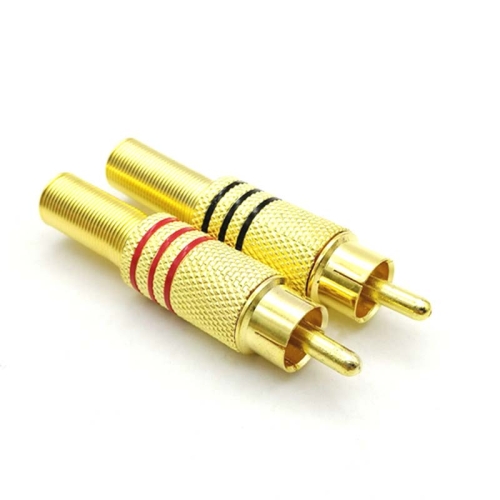 

30 PCS / 15 Pairs RCA Lotus Head AV Audio and Video Plug Plum Blossom Plug Lotus Head RCA Head(Color Random Delivery)