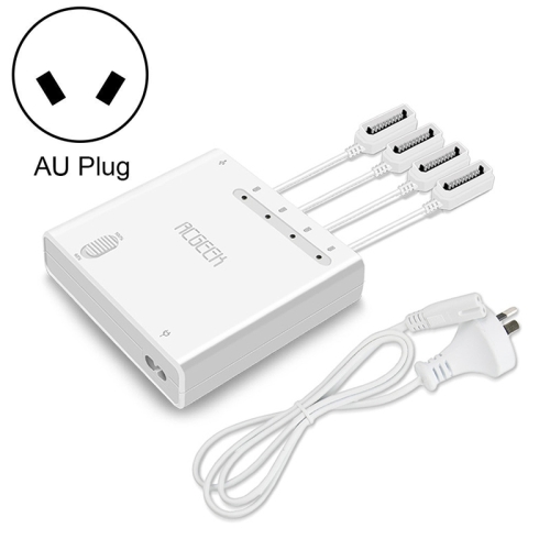 

YX For DJI Mavic 2 Charging HUB 6 in 1 Multi Smart Charger Remote Batteries Charger Smartphone Charge Station(AU Plug)