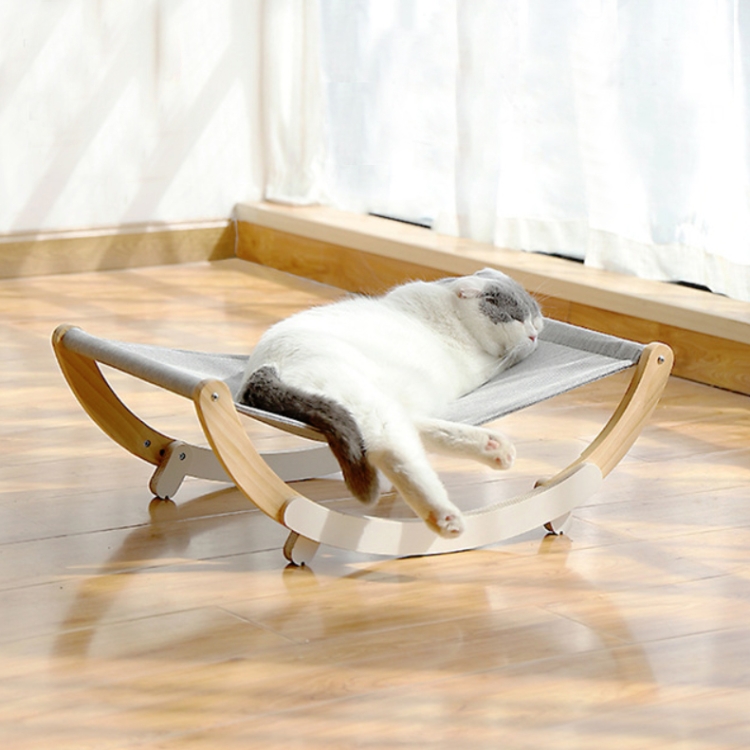 

Solid Wood Cat Shaker Breathable Pet Bed(Grey )