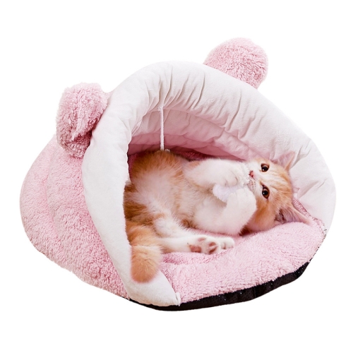 

Pet Supplies Pet Bed Pet Mat Dog Cage Cat Sleeping Bag, Specification: L Without Ears(Pink)