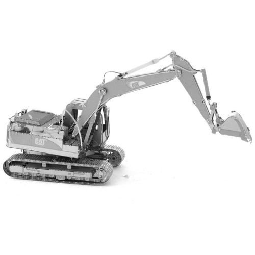 

3D Metal Assembly Model Engineering Vehicle Series DIY Puzzle Toy, Style:Excavator