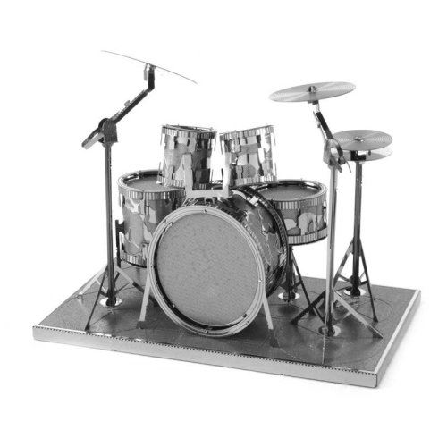 

3 PCS 3D Metal Assembly Musical Instrument Model DIY Puzzle Toy, Style:Drum Kit