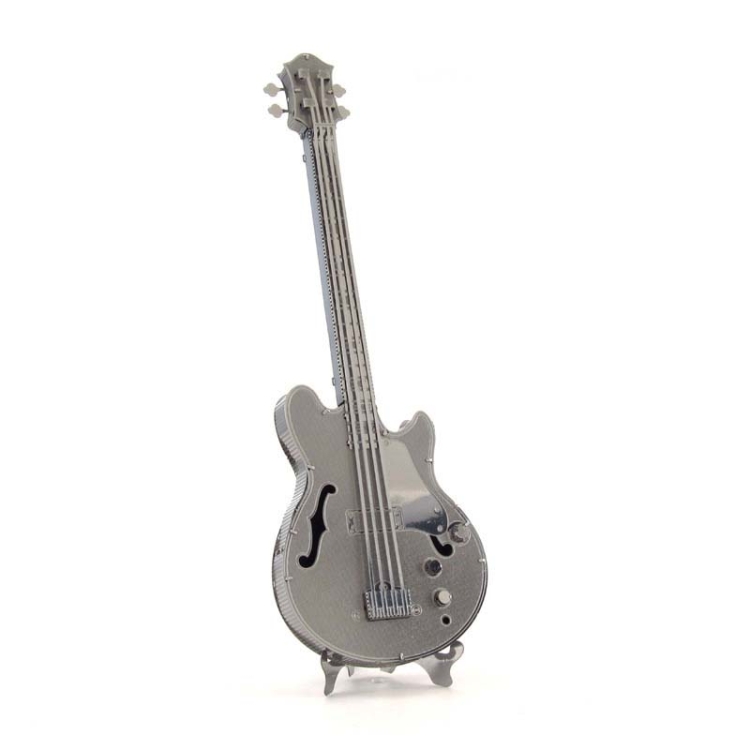 

3 PCS 3D Metal Assembly Musical Instrument Model DIY Puzzle Toy, Style:Bass Guitar