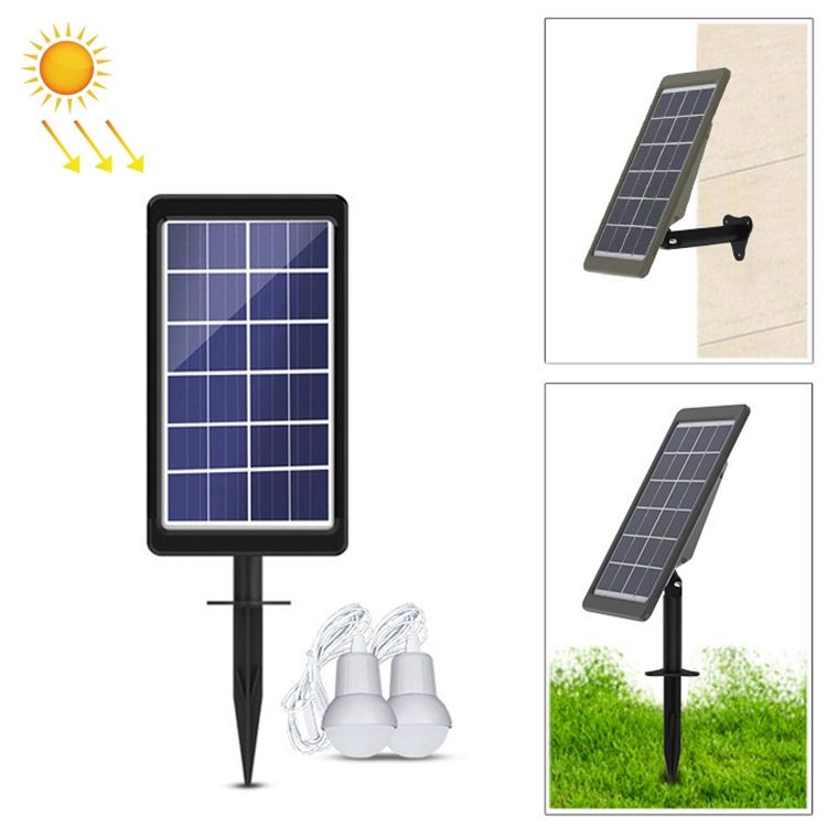 

3W 4400mAh Solar Lawn Lamp Outdoor Garden Landscape Wall Lamp with 2 LED Bulbs