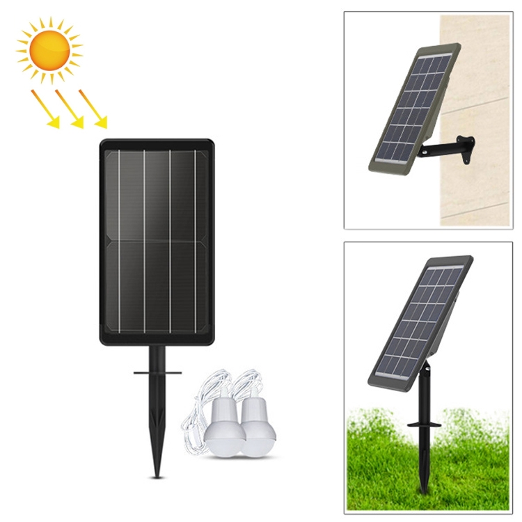 

7W 4400mAh Solar Lawn Lamp Outdoor Garden Landscape Wall Lamp with 2 LED Bulbs