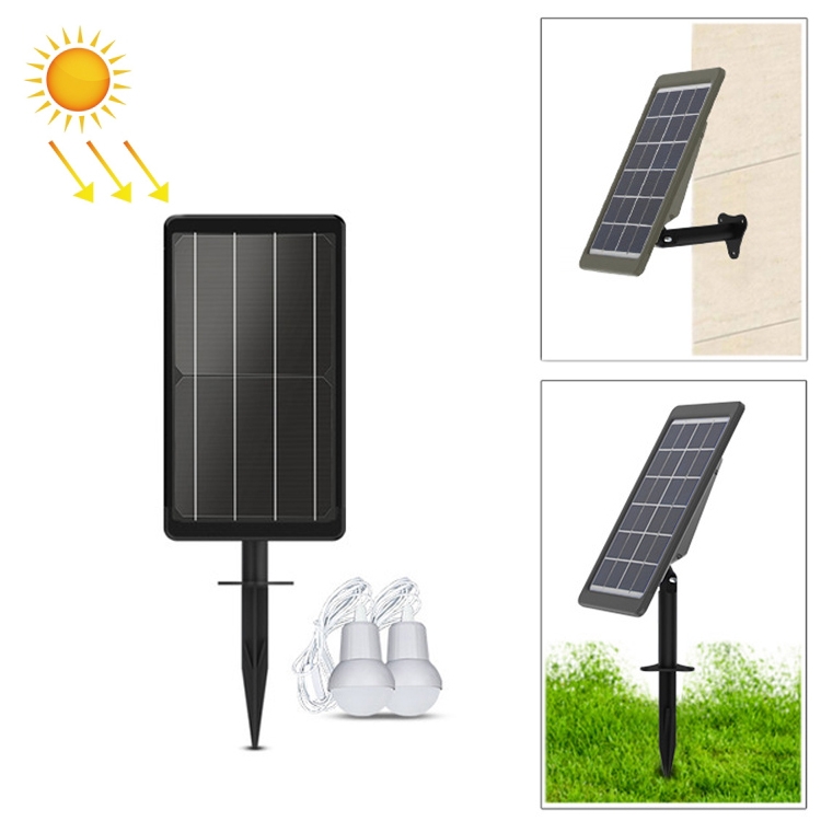

7W 8800mAh Solar Lawn Lamp Outdoor Garden Landscape Wall Lamp with 2 LED Bulbs